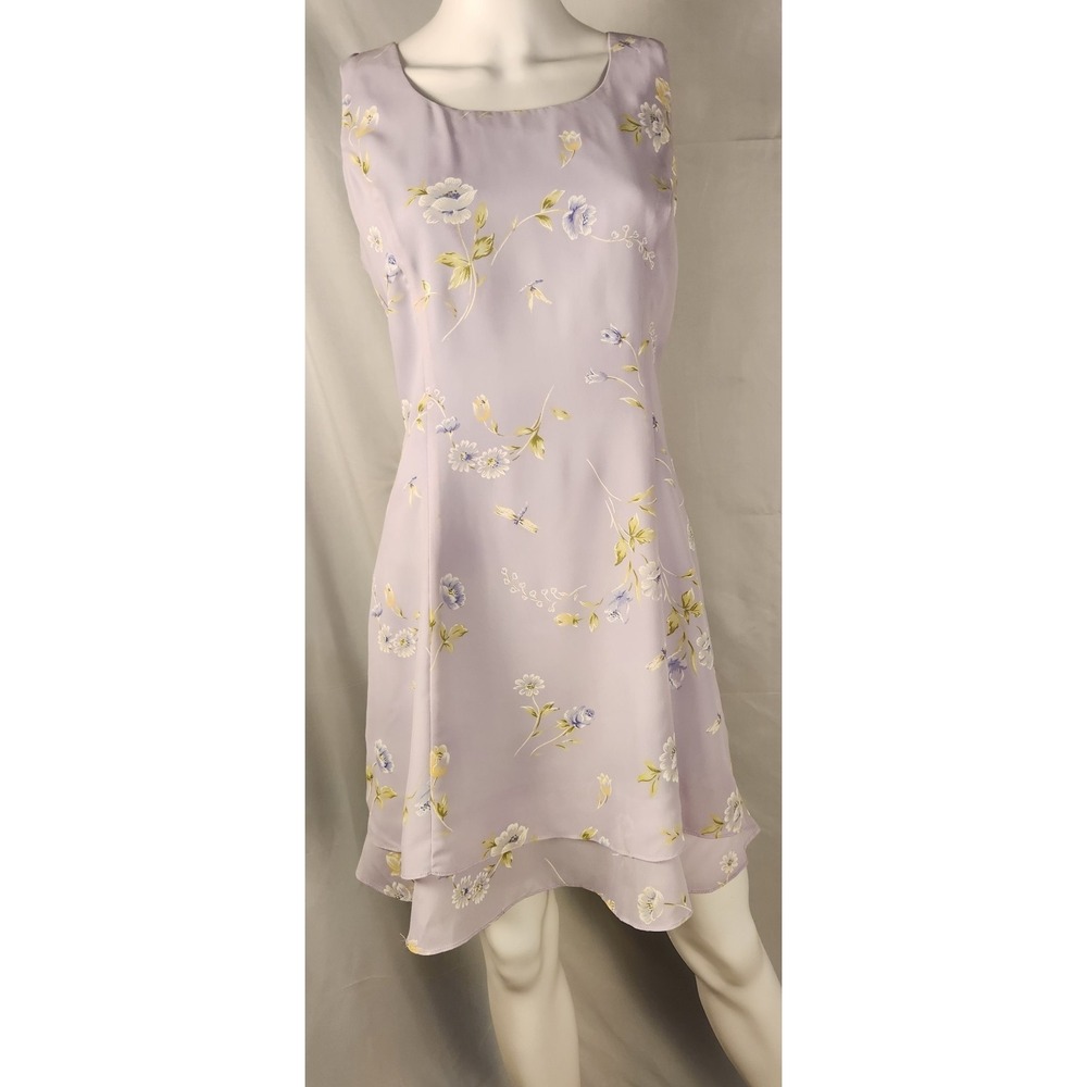 90s Scarlett Floral Crisscross Back Cottage/Romantic/Classiccore A-line Dress 12